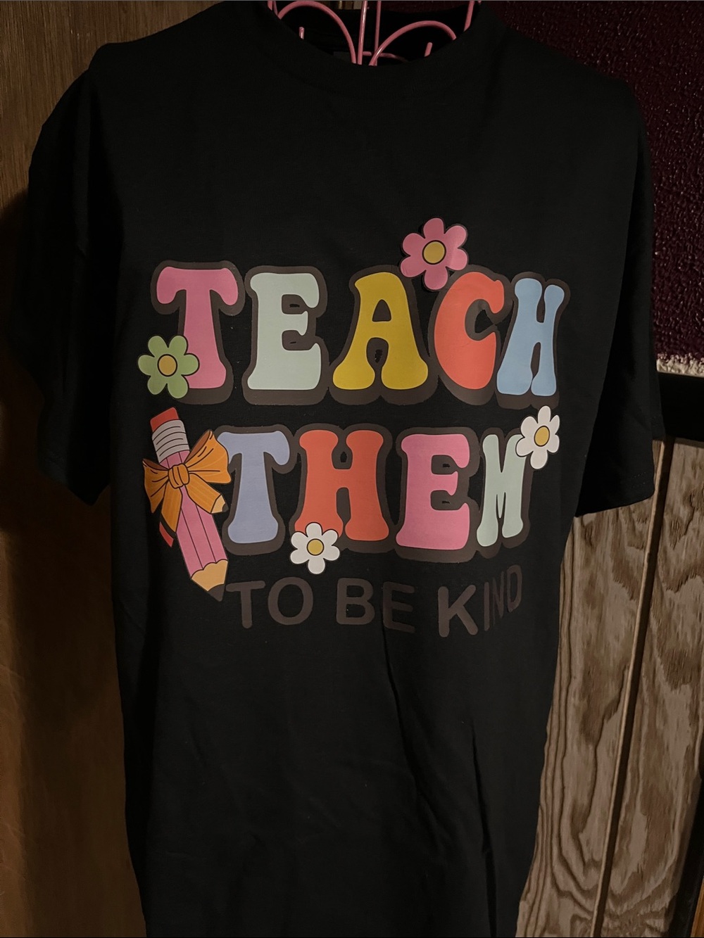 Women Teach Them to Be Kind' Graphic Tee - Black